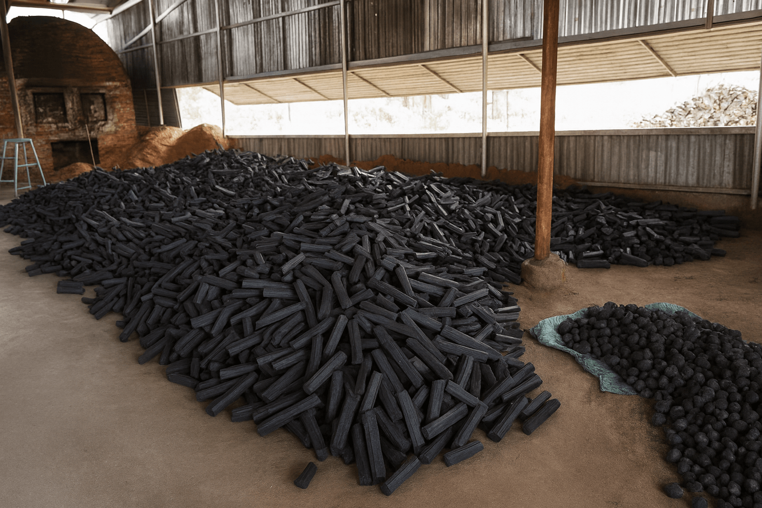 Premium charcoal production facility